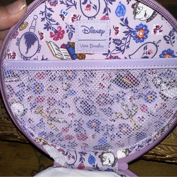 Disney Parks Beauty and the Beast Cosmetic Case by Vera Bradley New with Tag HTF - Picture 12 of 16